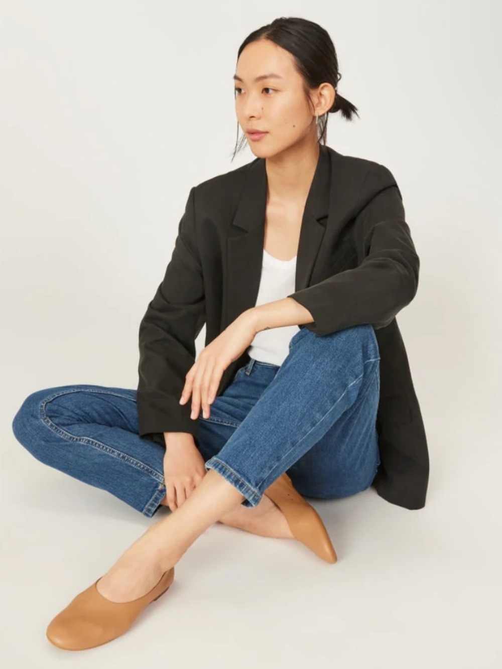 Everlane Caramel The Day Glove Leather Narrow Ballet Flat - 7 1/2